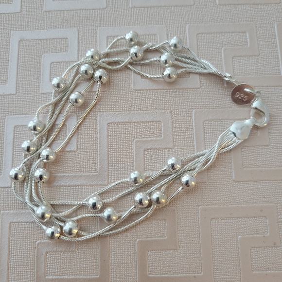 Jewelry - NEW! STERLING SILVER LAYERED 5 STRAND BRACELET